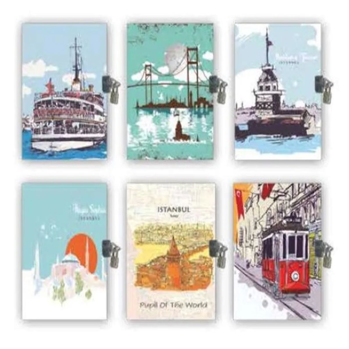 ALPER HATIRA DEFTERİ KİLİTLİ İSTANBUL 100 YP ALP-03 1