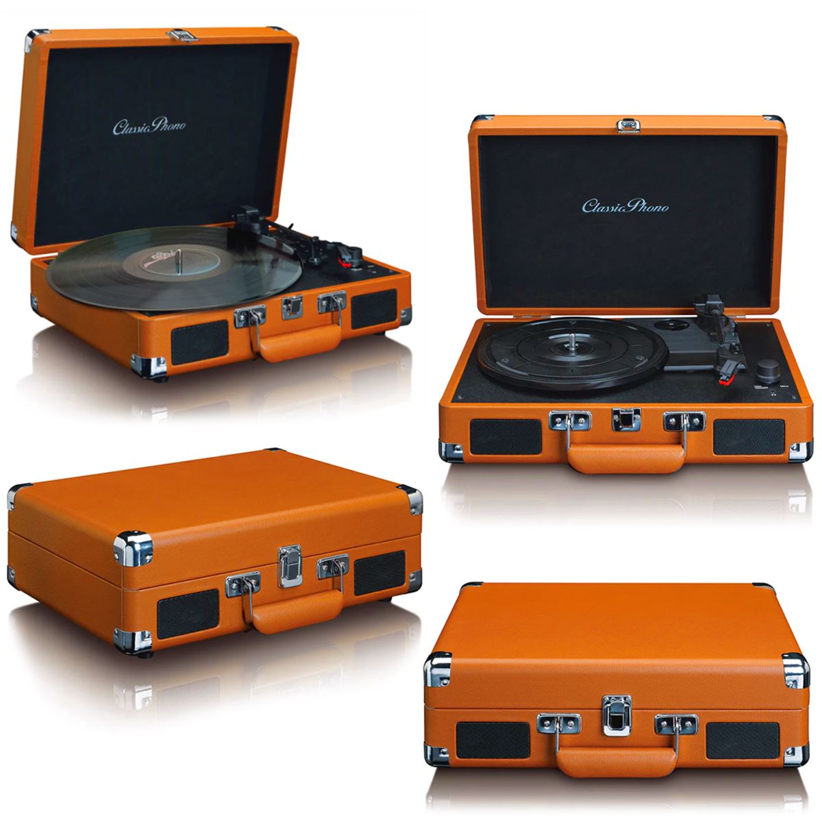 LENCO CLASSİC PHONO PİKAP TT-10BN RETRO KAHVE ÇANTA HOPARLÖRLÜ AUX İN 1
