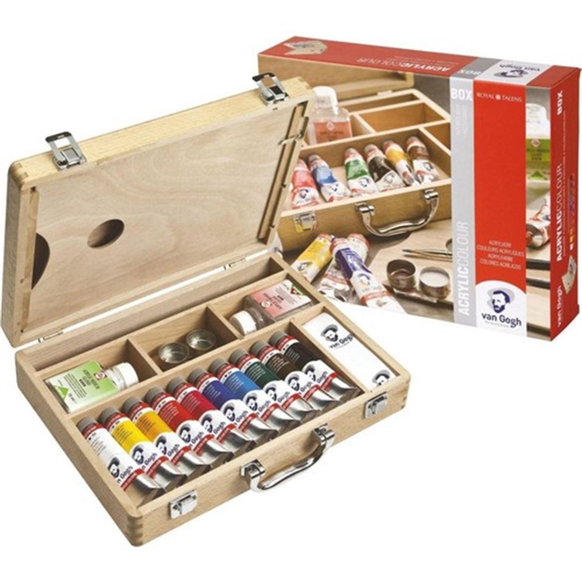 VAN GOGH AKRİLİK BOYA SETİ BASİC BOX AHŞAP KUTU 22840513 1