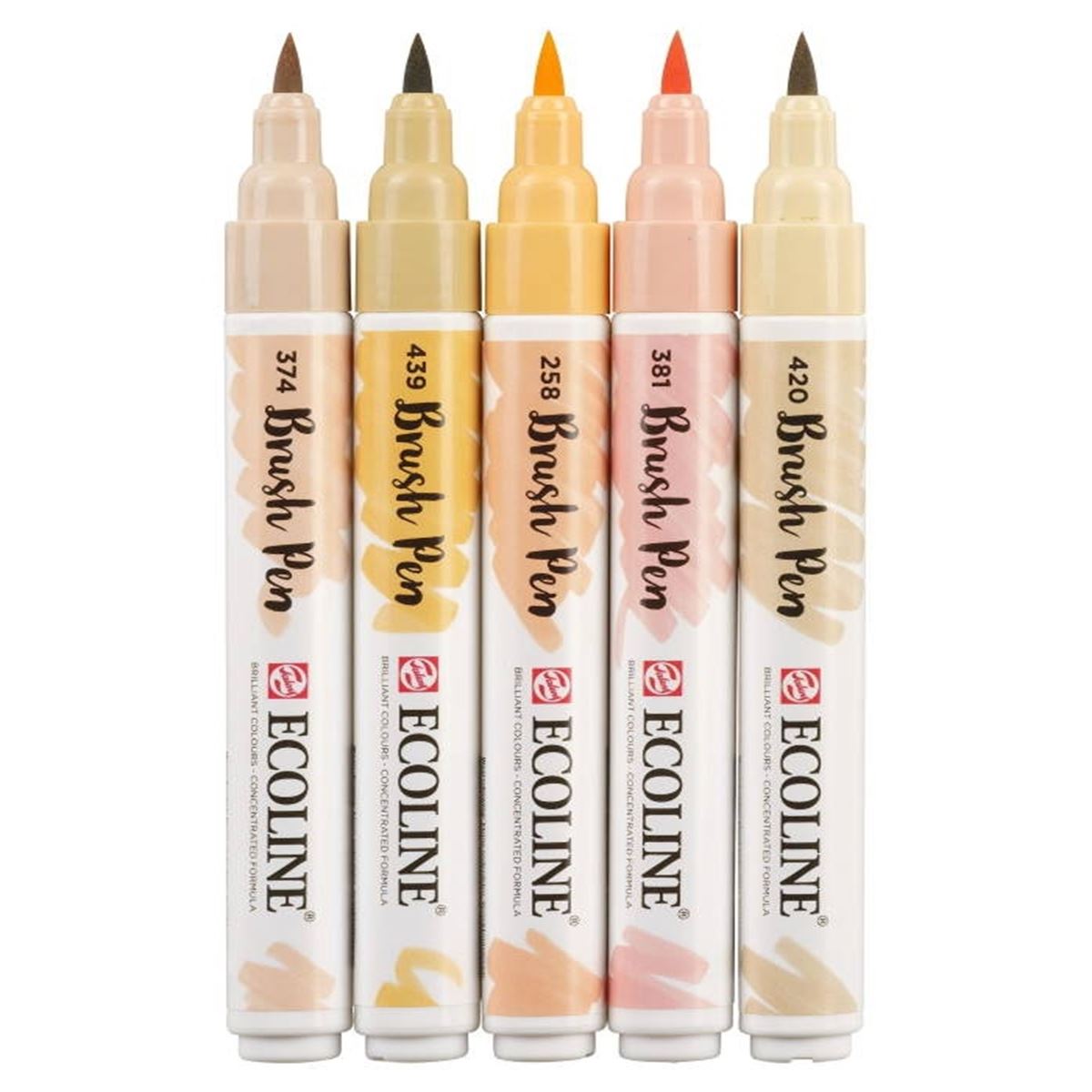 ECOLİNE BRUSHPEN KALEM SETİ FIRÇA UÇLU SOFT 5 RENK 11509911 1