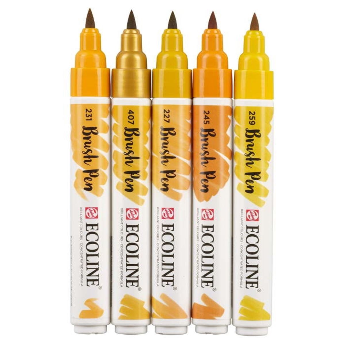 ECOLİNE BRUSHPEN KALEM SETİ FIRÇA UÇLU TOPRAK TONLARI 5 RENK 11509908 1