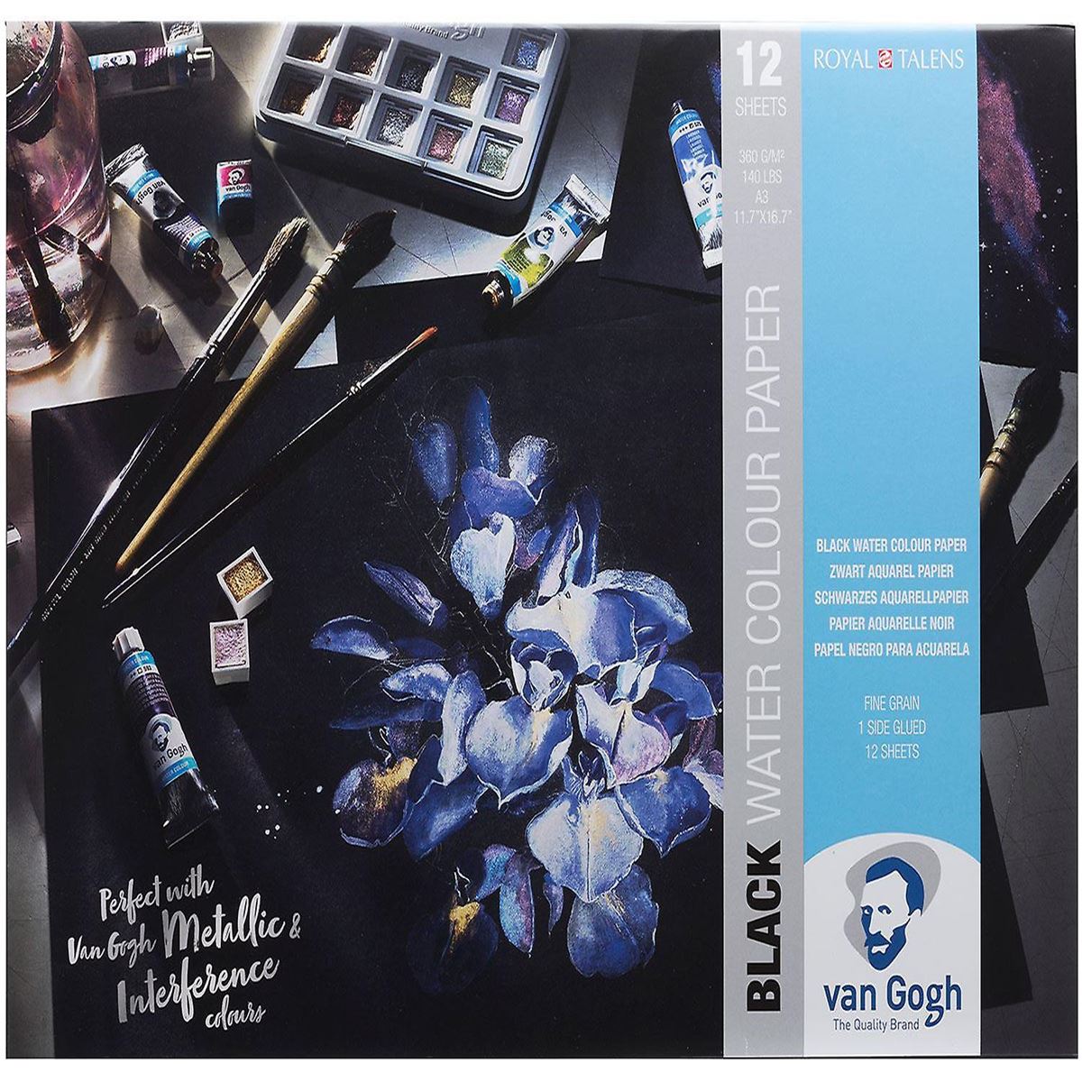 VAN GOGH SULUBOYA BLOK A3 360 GR SİYAH 12 YP 94170001 1