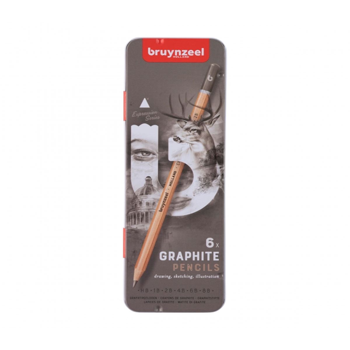 BRUYNZEEL DERECELİ KALEM GRAFİT SETİ 6 LI B60311006 1