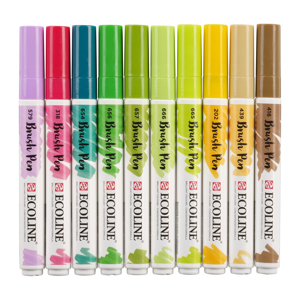 ECOLİNE BRUSHPEN KALEM SETİ FIRÇA UÇLU BOTANİK 10 RENK 11509804 1