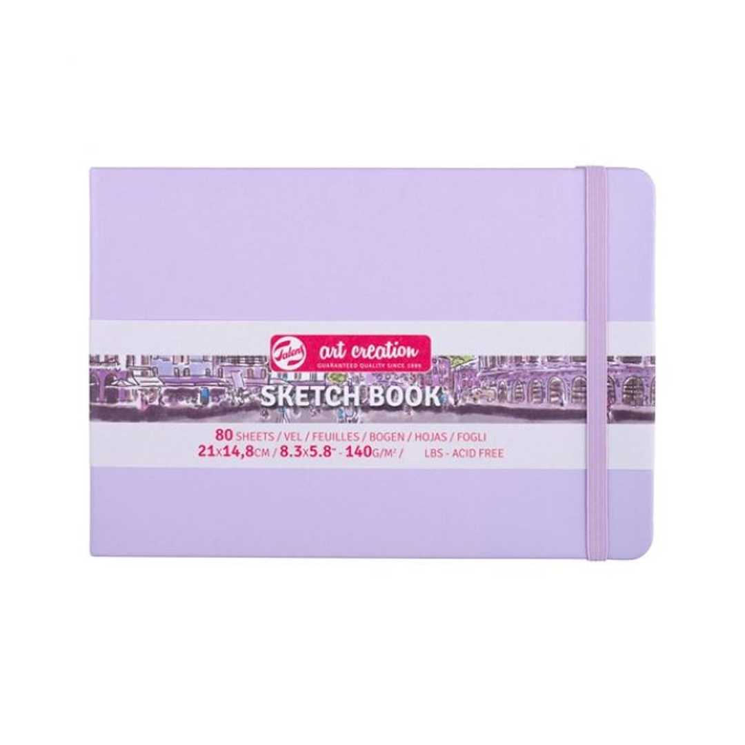 ART CREATİON ESKİZ DEFTERİ 21x14.8 DİKİŞLİ SERT KAPAK PASTEL VİOLET 140 GR LASTİKLİ 9314135M 1