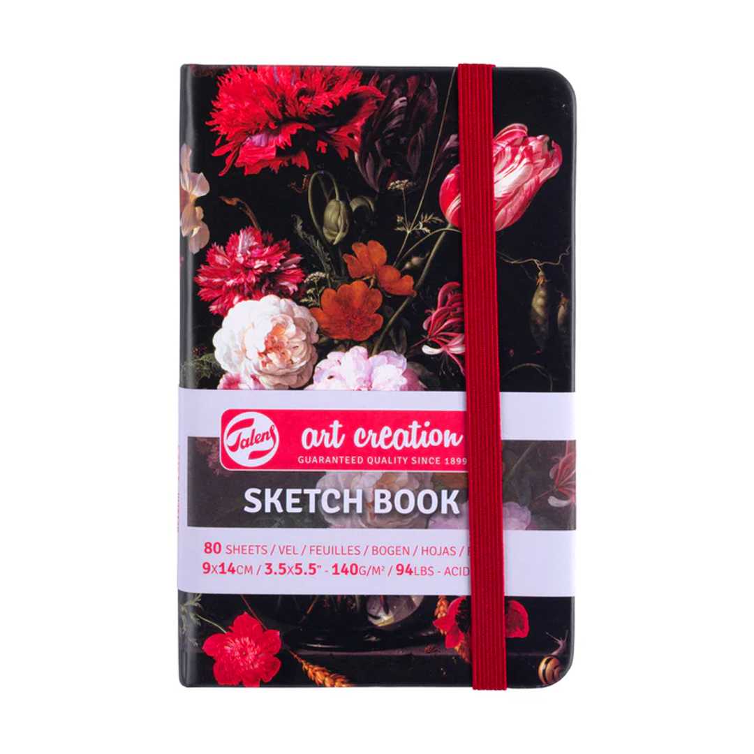 ART CREATİON ESKİZ DEFTERİ 9x14 DİKİŞLİ SERT KAPAK STİLL LİFE 140 GR LASTİKLİ 9314251M 1