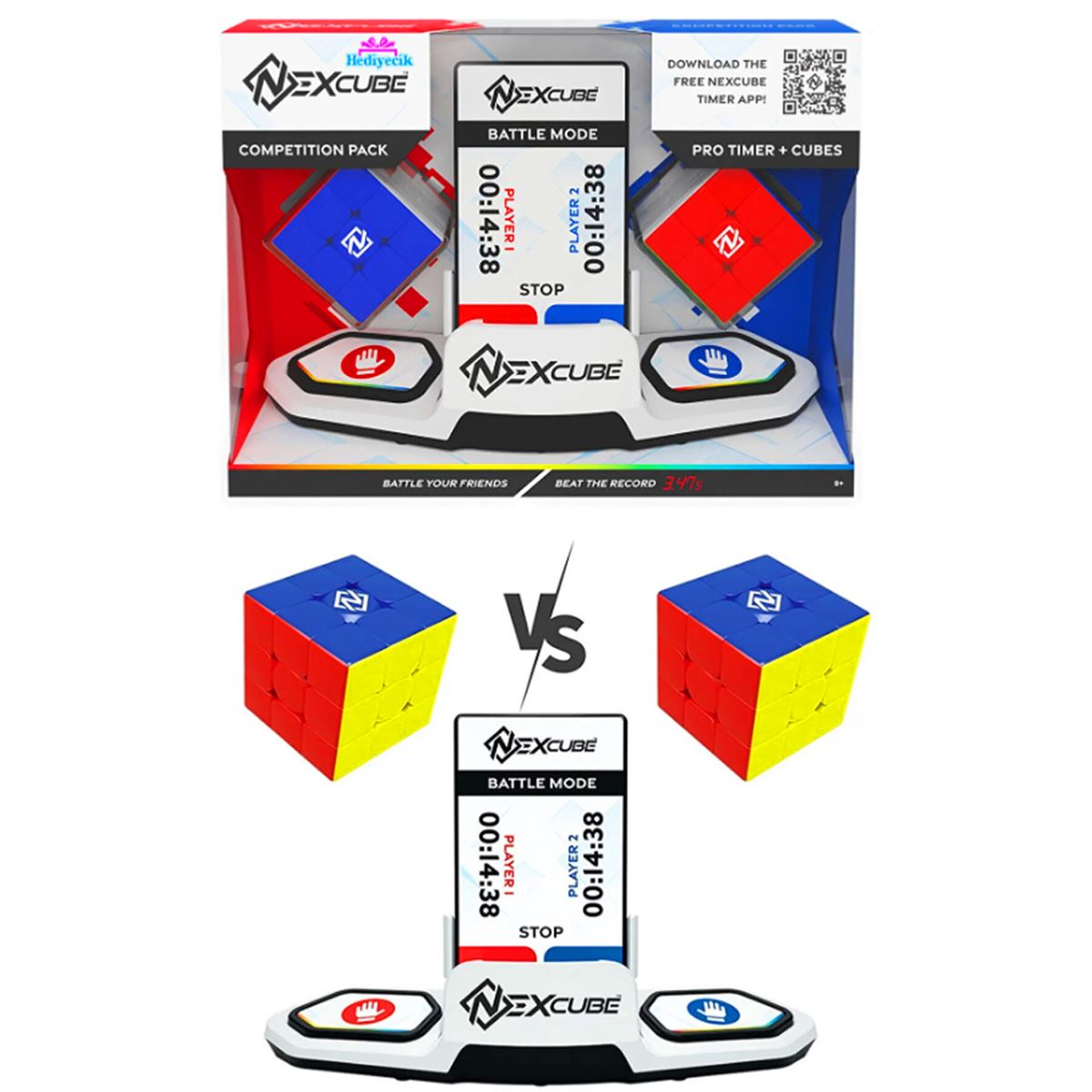 NEXCUBE ZEKA KÜPÜ PT2833-0235 3x3 COMPETİTİON PACK YARIŞ SETİ 2 Lİ 8+ 1
