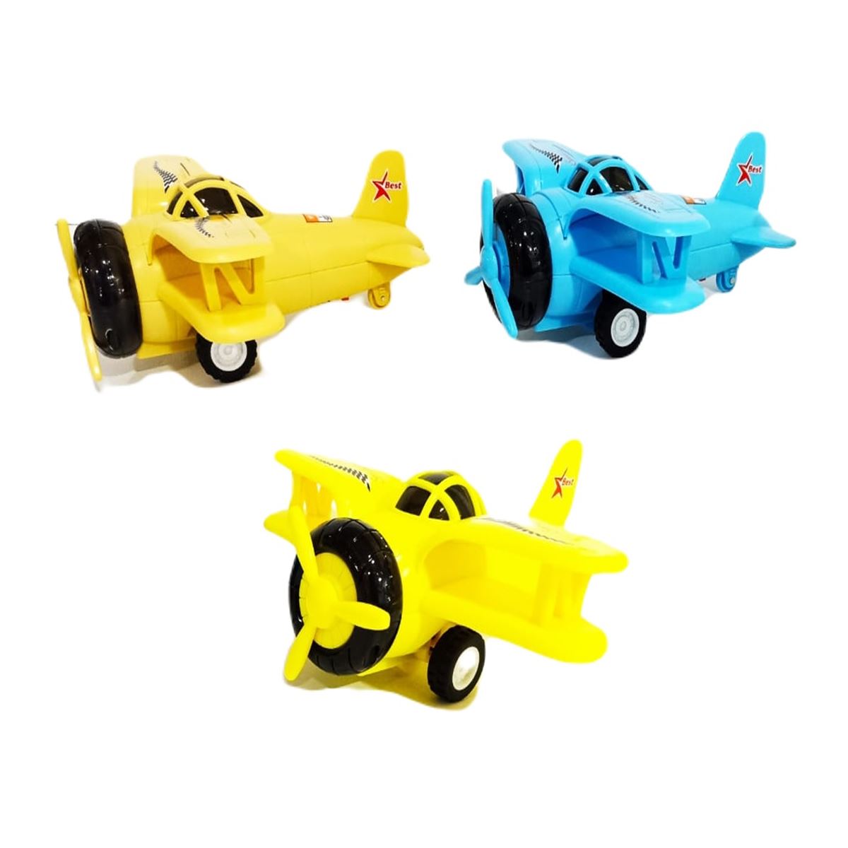 TOYSETOYS SÜRTMELİ UÇAK 7706 SESLİ IŞIKLI PİLLİ 3+ 1