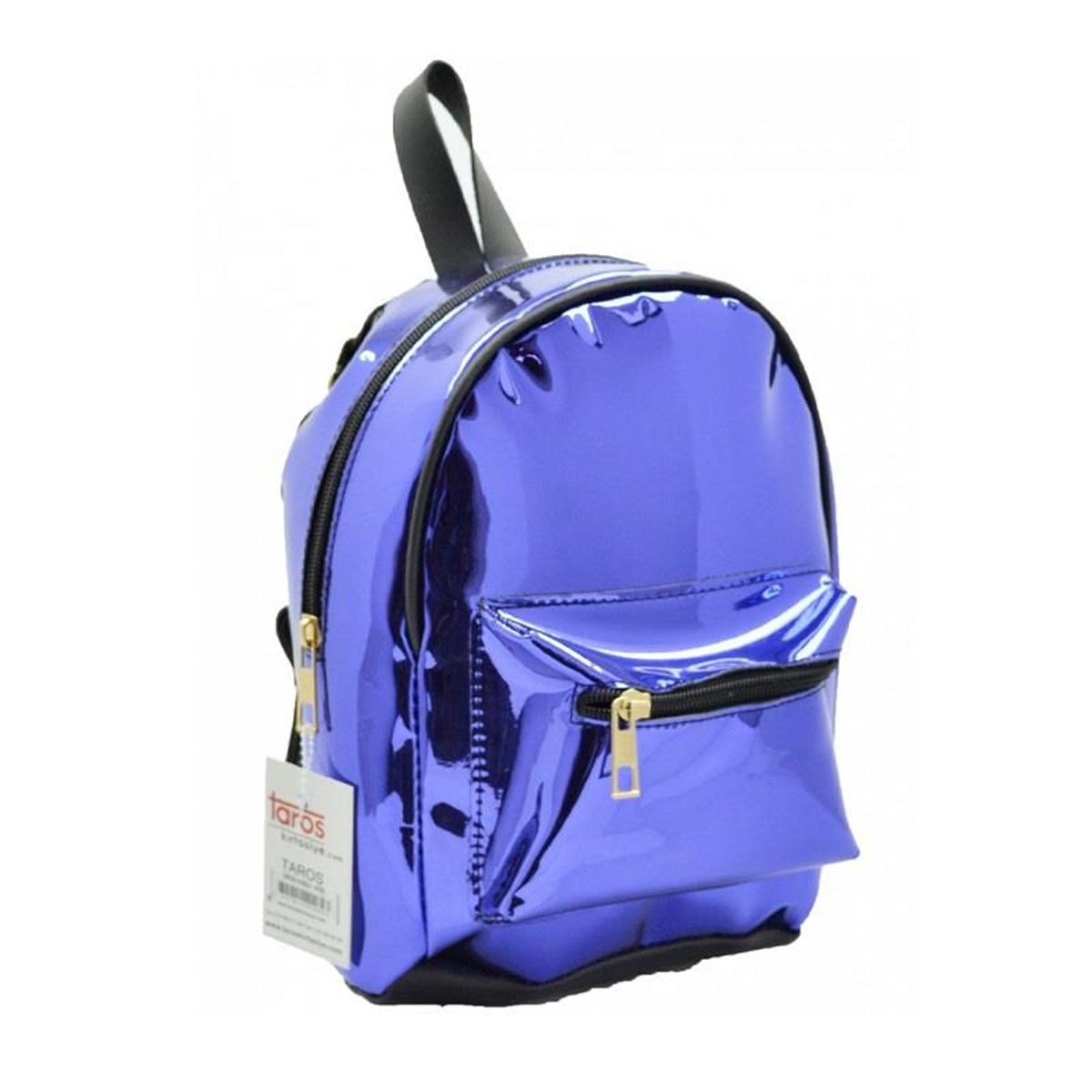 TAROS 4703 SIRT ÇANTASI METALİK LACİVERT 1