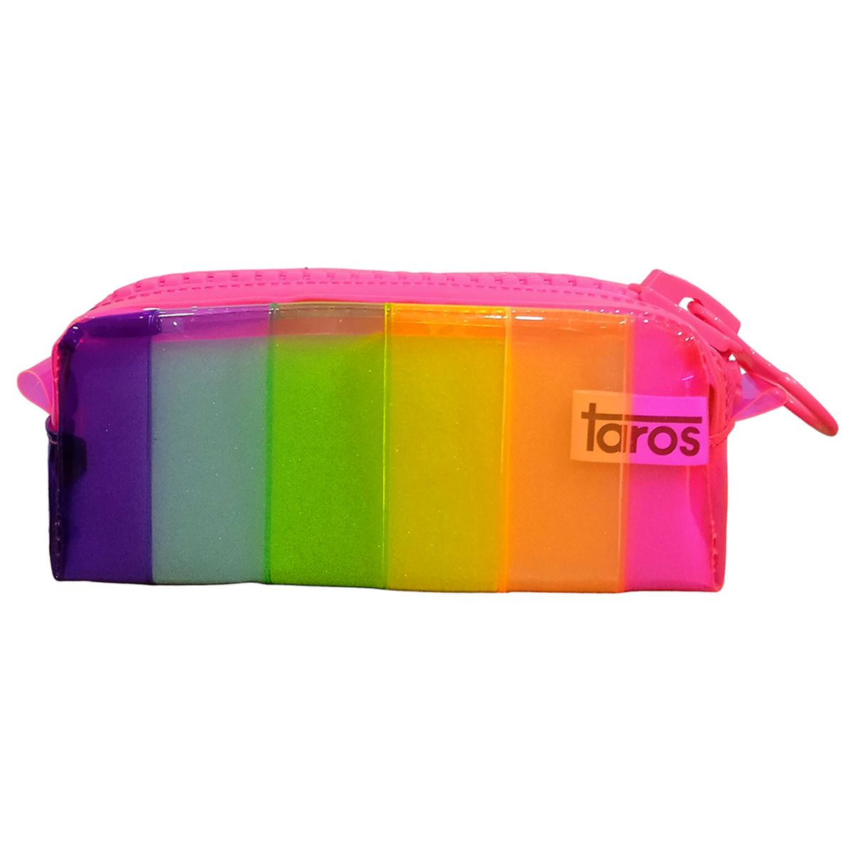 TAROS KALEM ÇANTASI SİLİKON GÖKKUŞAĞI ZİPPER 4909 TEK BÖLMELİ 1