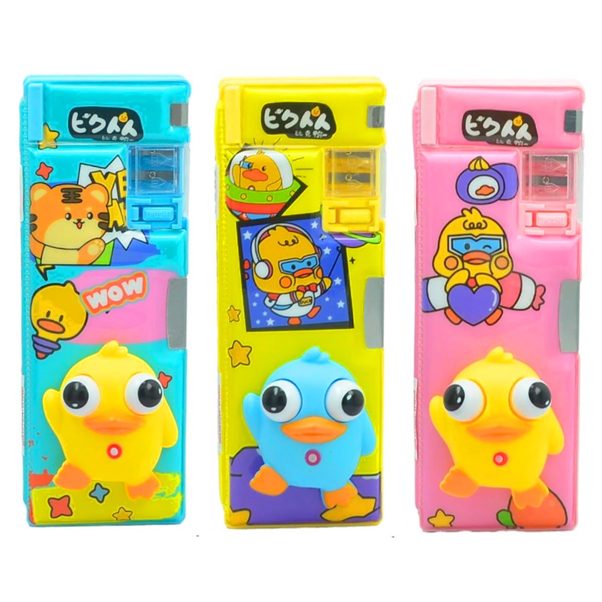 TAROS KALEM ÇANTASI 7652 3D PÖRTLEK GÖZLÜ ÖRDEK FONKSİYONEL LÜKS ÇİFT BÖLMELİ 1