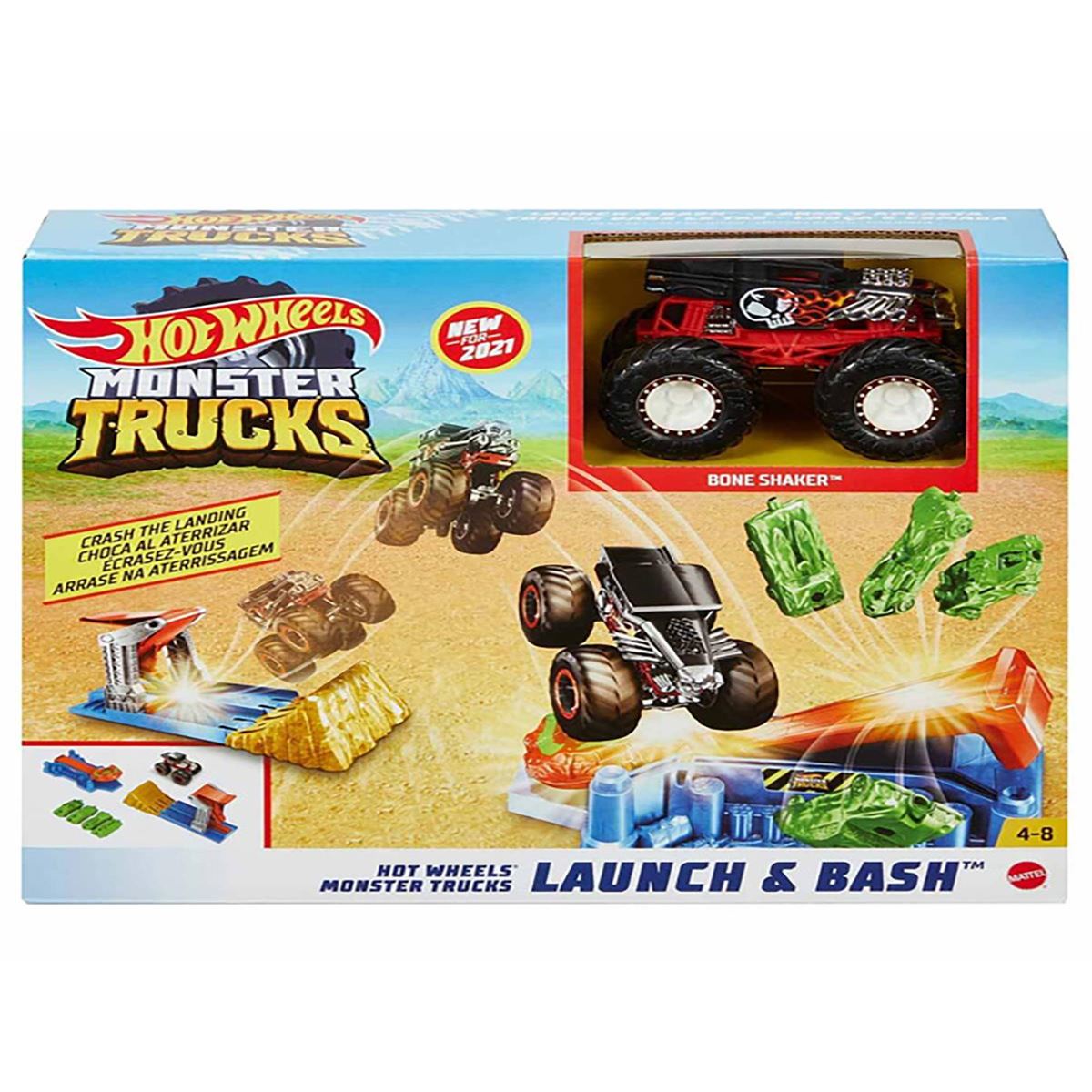 HOT WHEELS GVK08 MONSTER TRUCKS FIRLAT VE ÇARPIŞ 1