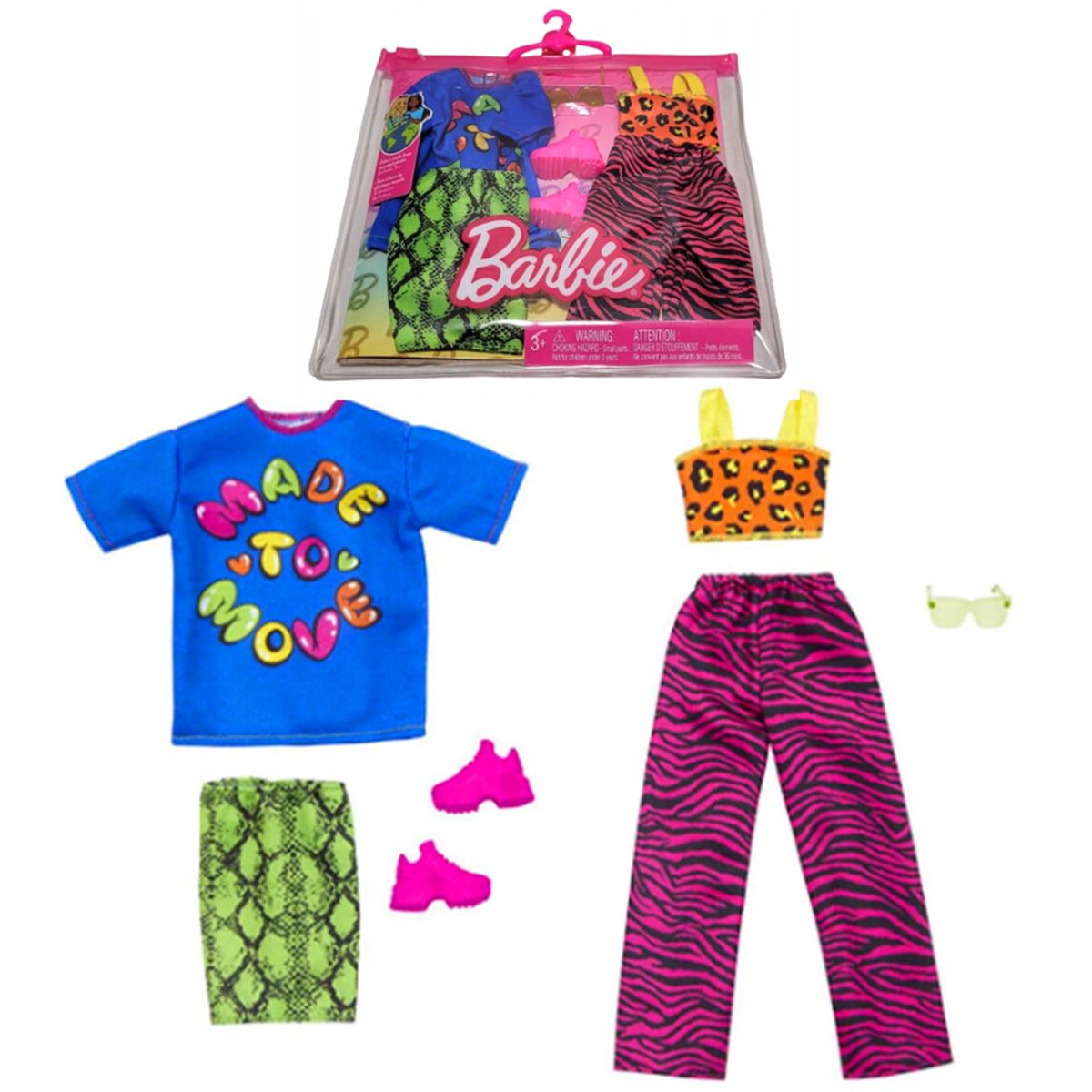 BARBİE GWF04-GWC32 MODA KIYAFET KOLEKSİYONU 2 Lİ PAKET 3+ 1