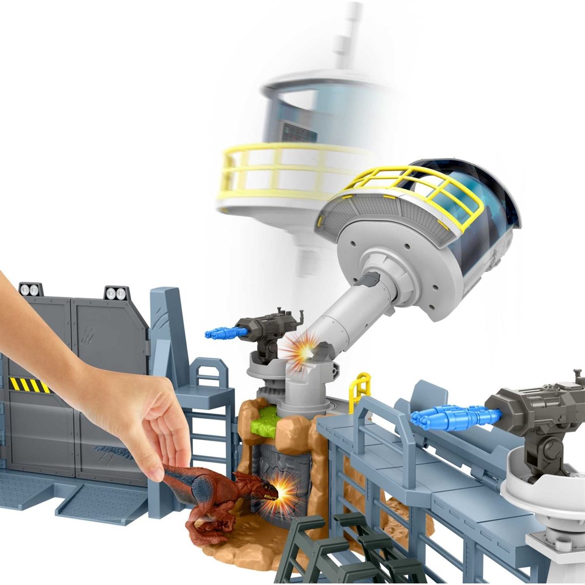 JURASSİC WORLD GYH43 OUTPOST CHAOS PLAYSET KARAKOLDA OYUN SET 4+ 1