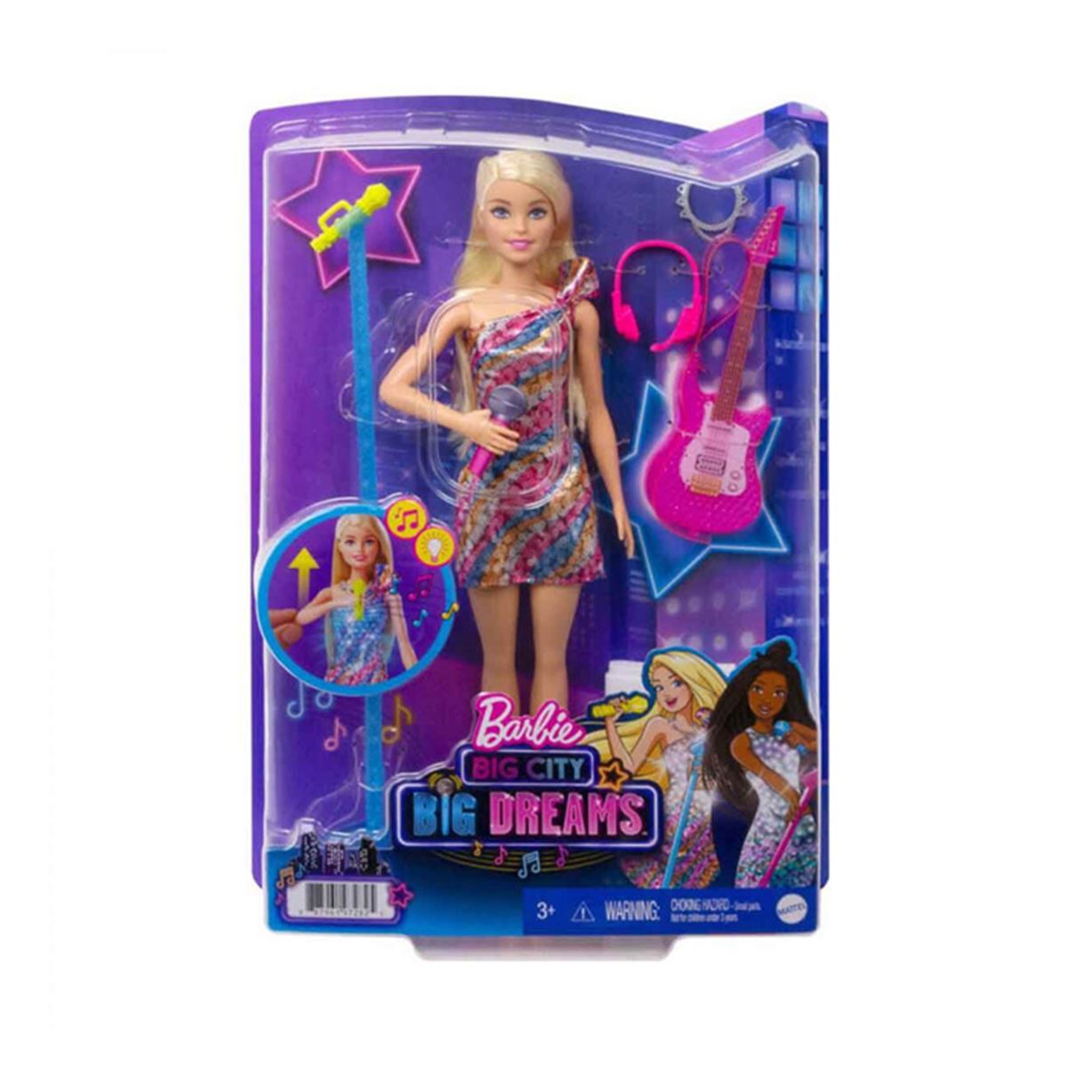 BARBİE GYJ23 BÜYÜK ŞEHİR BÜYÜK HAYALLER SERİSİ MALİBU ŞARKICI BEBEK 1