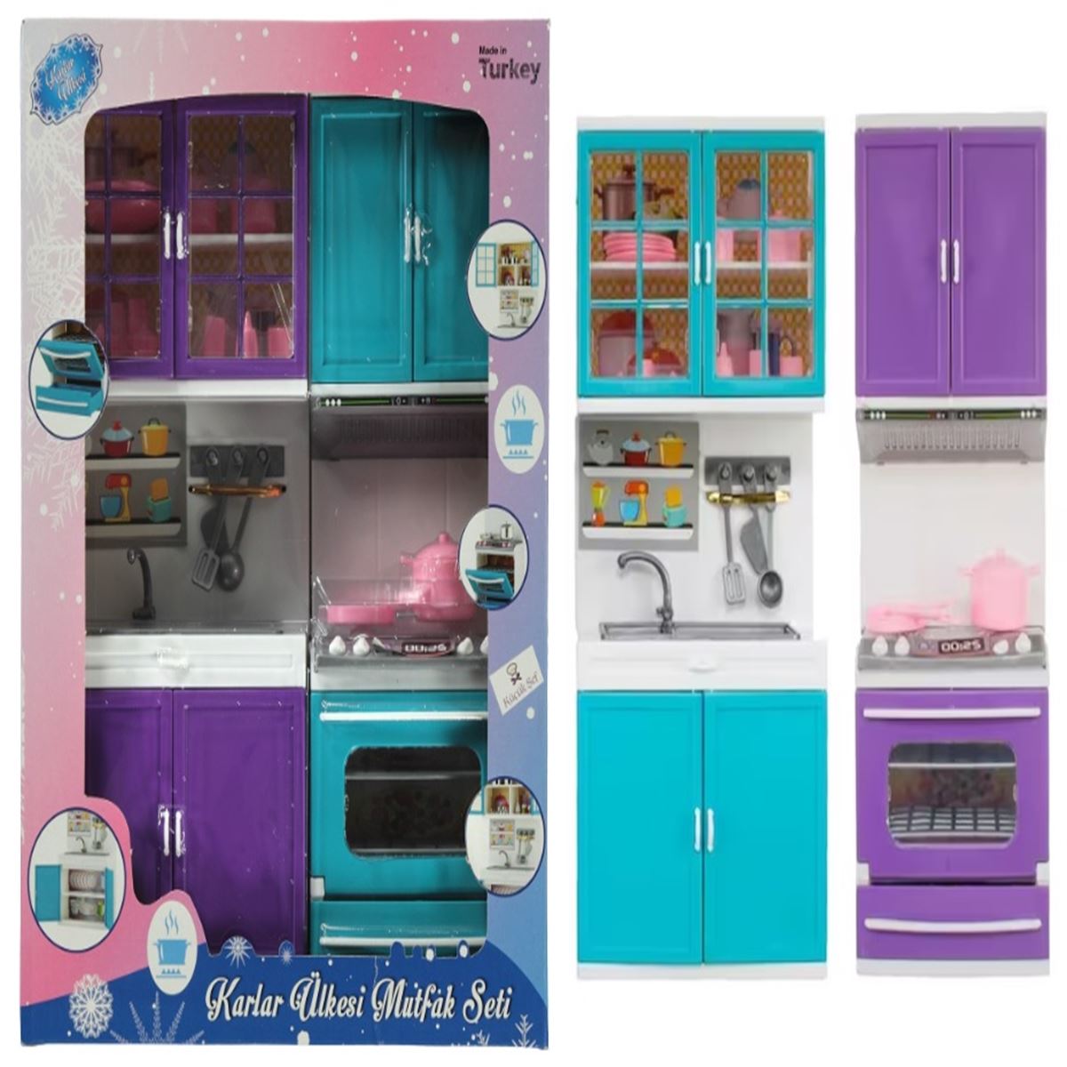 OYDAŞ KARLAR ÜLKESİ MUTFAK SETİ 02346 FIRIN LAVABO 2 Lİ 3+ 1