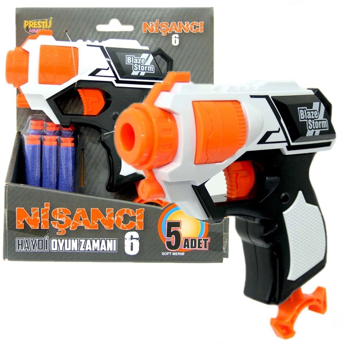 PRESTİJ NİŞANCI 6 SÜNGER TABANCASI 5959 6 MERMİ 12+ 1