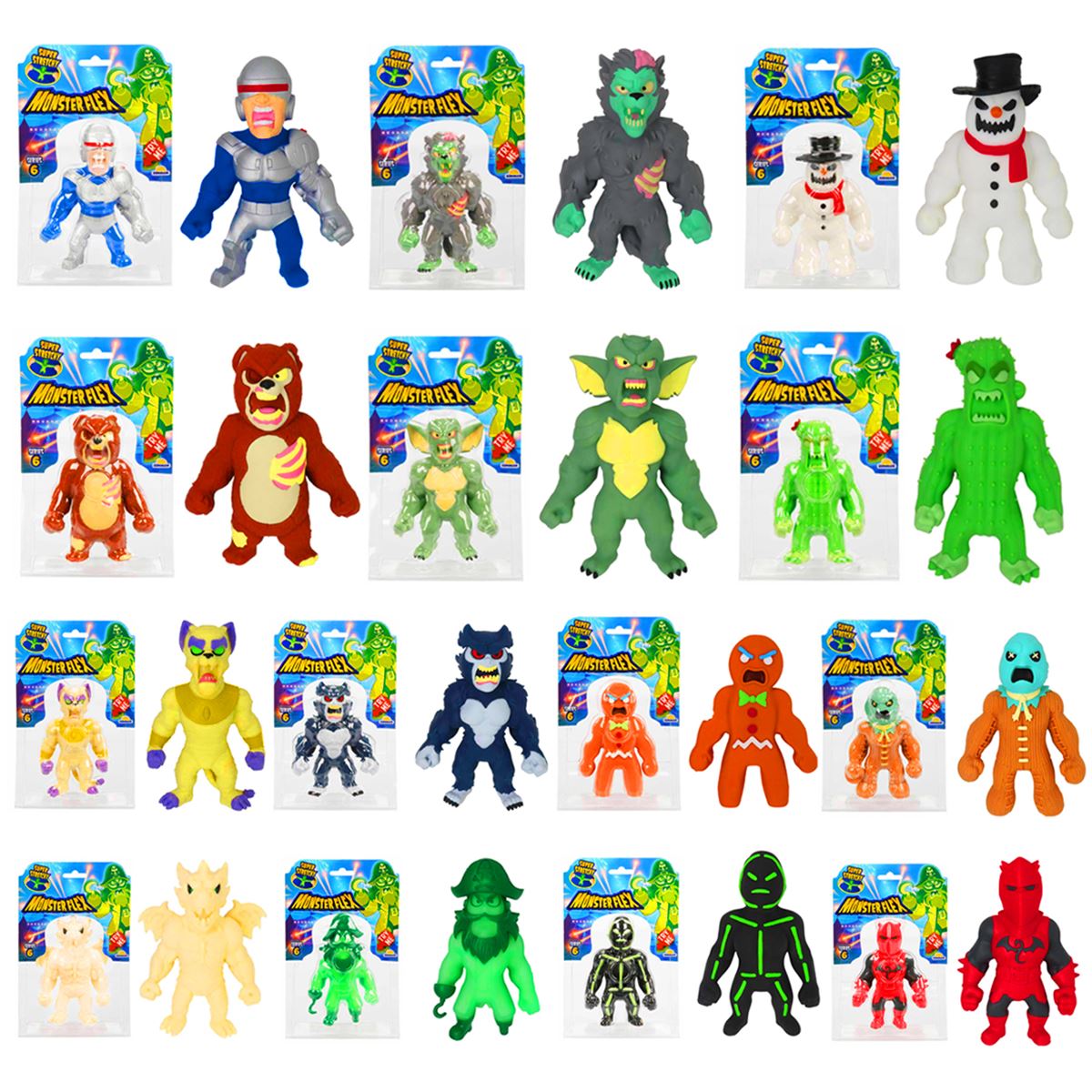 SUNMAN DİRAMİX STRETCHY MONSTER FLEX MF6-20001 SÜPER ESNEK FİGÜRLER 15 CM 3+ 1