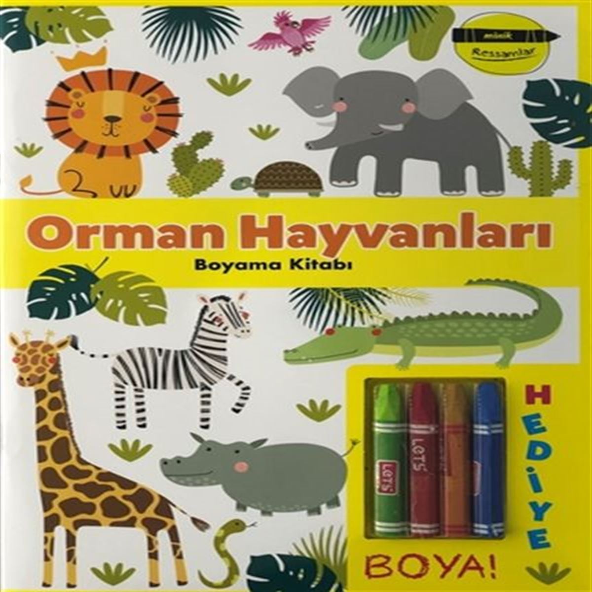 DOĞAN BOYAMA KİTABI MİNİK RESSAMLAR ORMAN HAYVANLARI BOYA HEDİYELİ 1