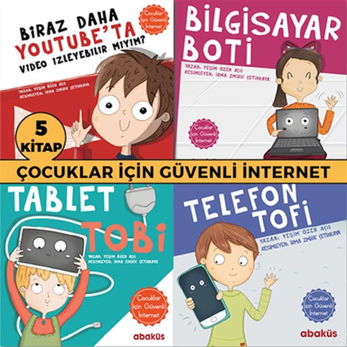ABAKÜS İNCELEME KİTABI ÇOCUKLAR İÇİN GÜVENLİ İNTERNET SETİ 5 KİTAP 1