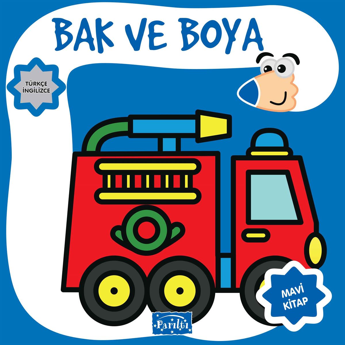PARILTI BOYAMA KİTABI BAK VE BOYA MAVİ KİTAP 36 SYF 1