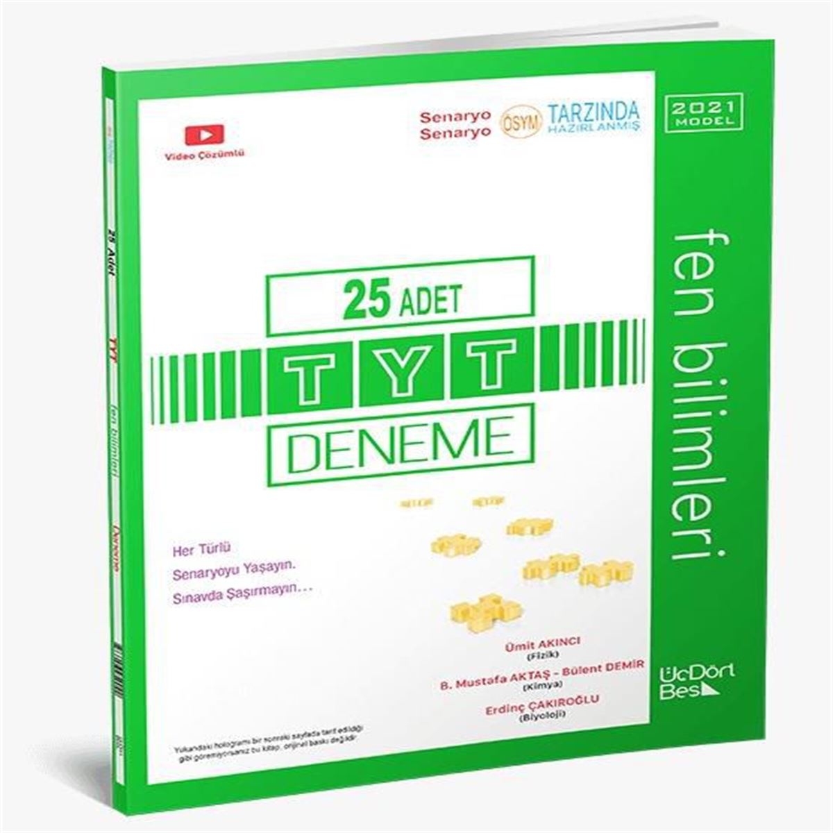 ÜÇDÖRTBEŞ DENEME FEN BİLİMLERİ TYT 25 Lİ İADESİZ 1