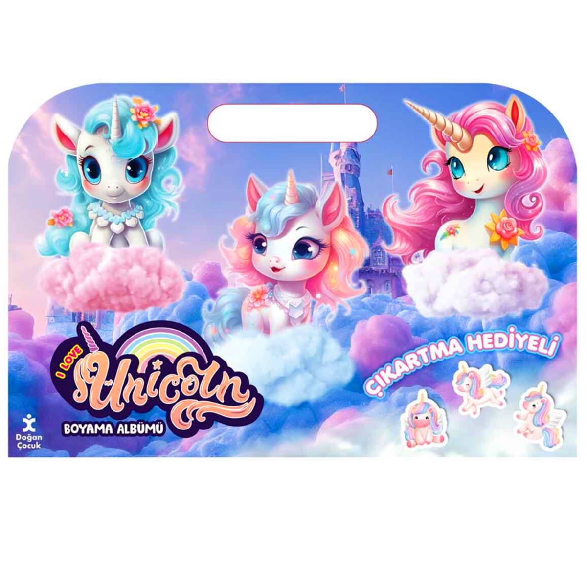 DOĞAN BOYAMA ALBÜMÜ I LOVE UNİCORN ÇIKARTMA HEDİYELİ 1