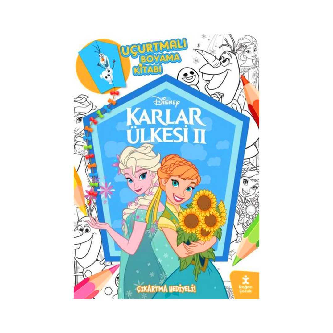 DOĞAN BOYAMA KİTABI KARLAR ÜLKESİ 2 UÇURTMALI ÇIKARTMALI 1