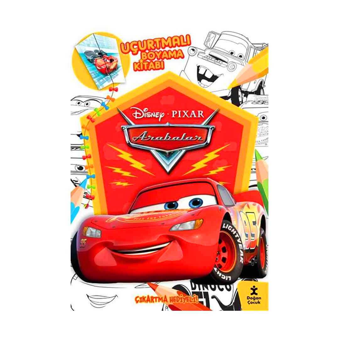 DOĞAN BOYAMA KİTABI DİSNEY PİXAR ARABALAR UÇURTMALI ÇIKARTMALI 1