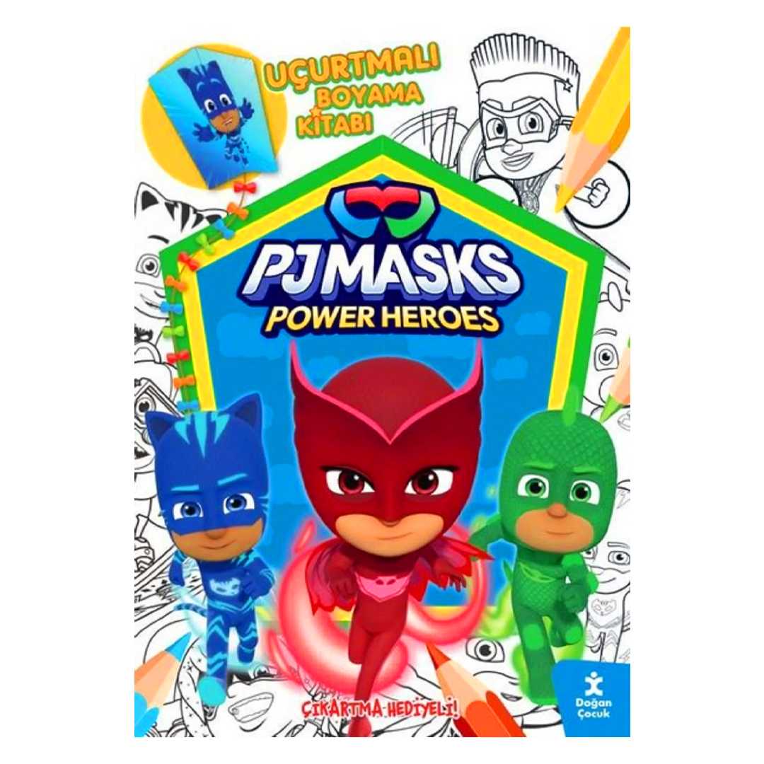 DOĞAN BOYAMA KİTABI PJMASKS UÇURTMALI ÇIKARTMALI 1