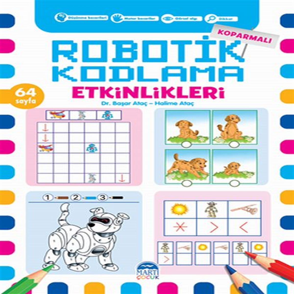 MARTI ETKİNLİK KİTABI ROBOTİK KODLAMA KOPARMALI KIRMIZI 1
