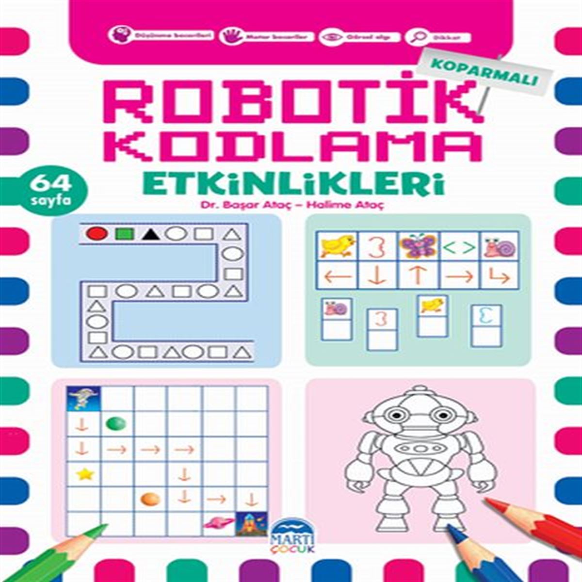 MARTI ETKİNLİK KİTABI ROBOTİK KODLAMA KOPARMALI YEŞİL 1