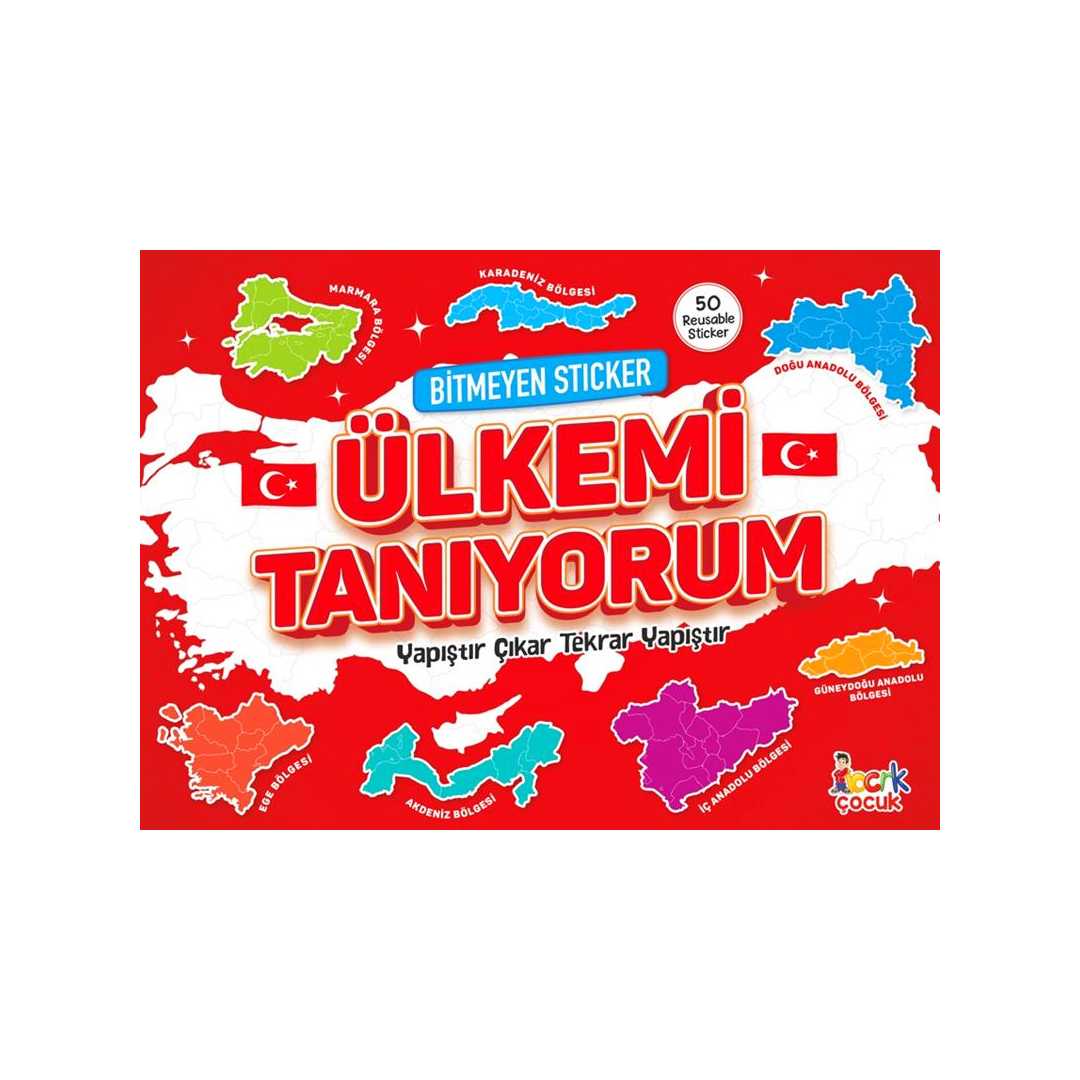 BICIRIK BİTMEYEN STİCKER KİTABI ÜLKEMİ TANIYORUM 50 ÇIKARTMA 1