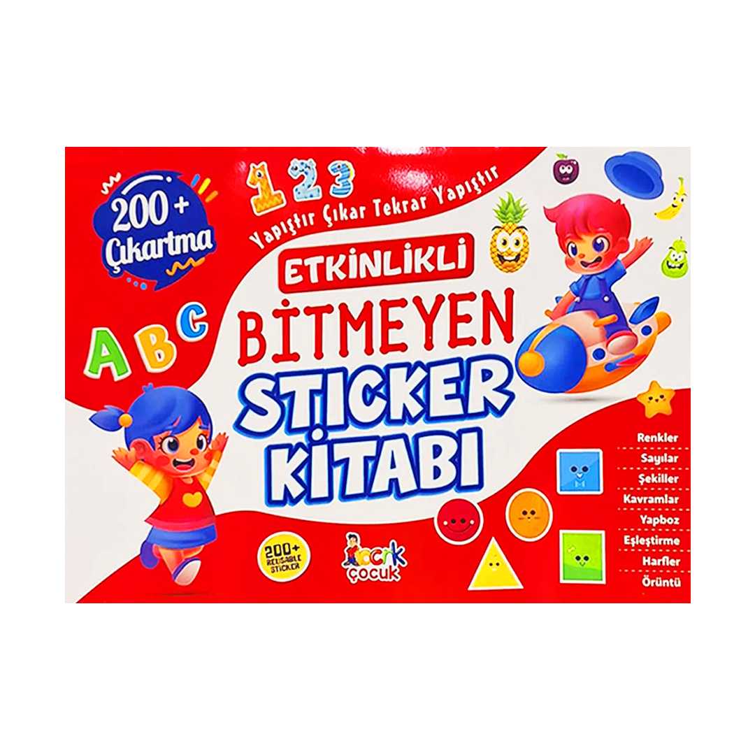 BICIRIK BİTMEYEN STİCKER KİTABI ETKİNLİKLİ 200+ ÇIKARTMA 1