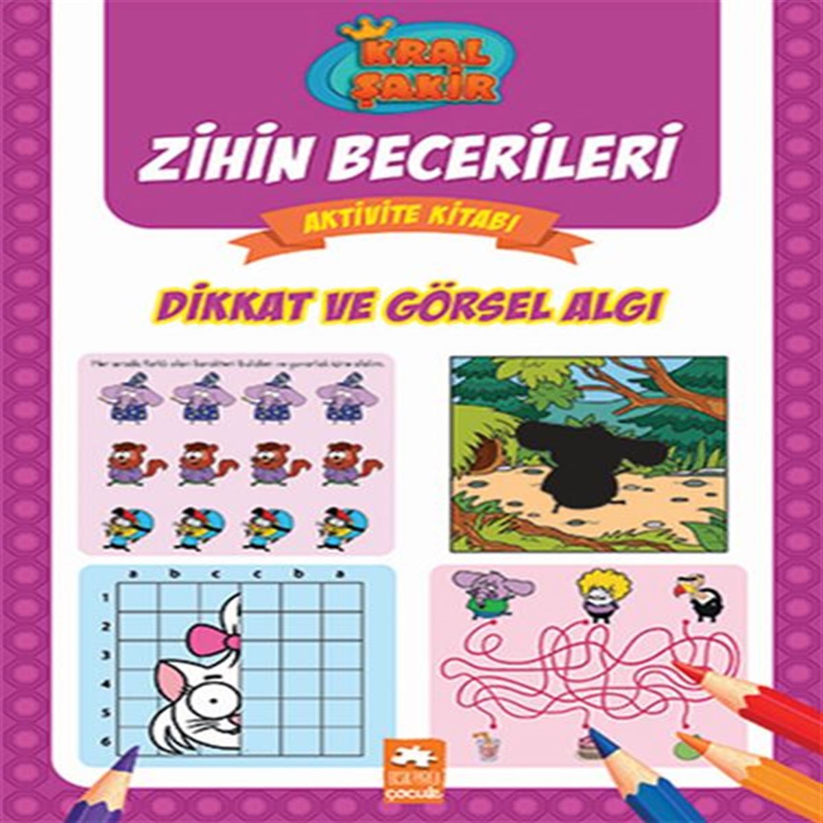 EKSİK PARÇA ETKİNLİK KRAL ŞAKİR ZİHİN BECERİLERİ AKTİVİTE KİTABI -DİKKAT VE GÖRSEL ALGI 1