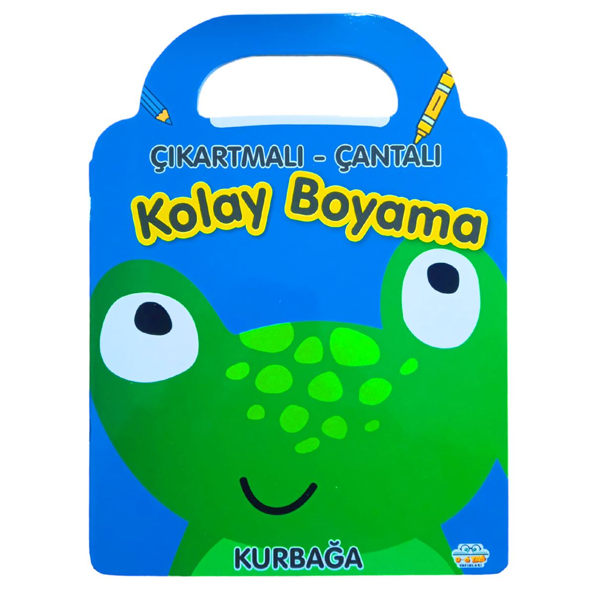 0-6 YAŞ BOYAMA KİTABI ÇIKARTMALI ÇANTALI KURBAĞA 1