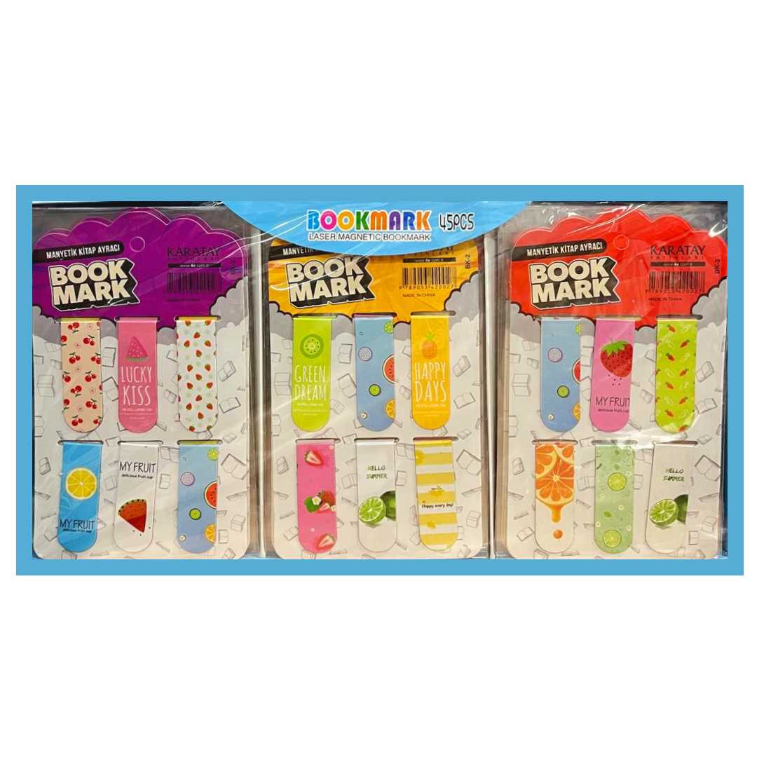 BOOKMARK MANYETİK KİTAP AYRACI DBK-02 FRUİT 6 LI 45 PK 1