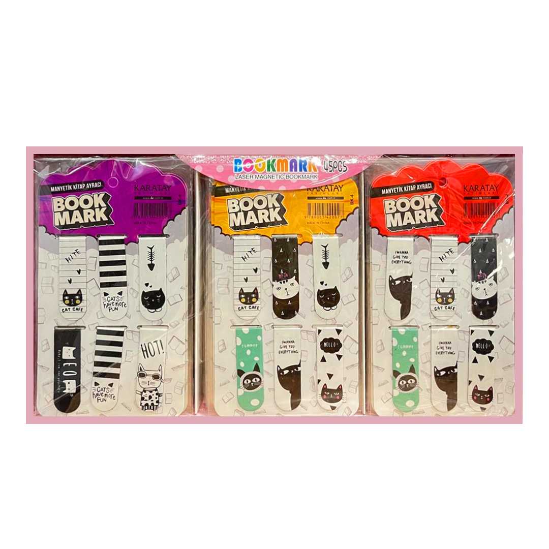 BOOKMARK MANYETİK KİTAP AYRACI DBK-04 CATS 6 LI 45 PK 1