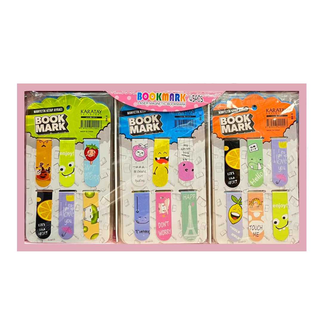 BOOKMARK MANYETİK KİTAP AYRACI DBK-05 FUNNY 6 LI 45 PK 1
