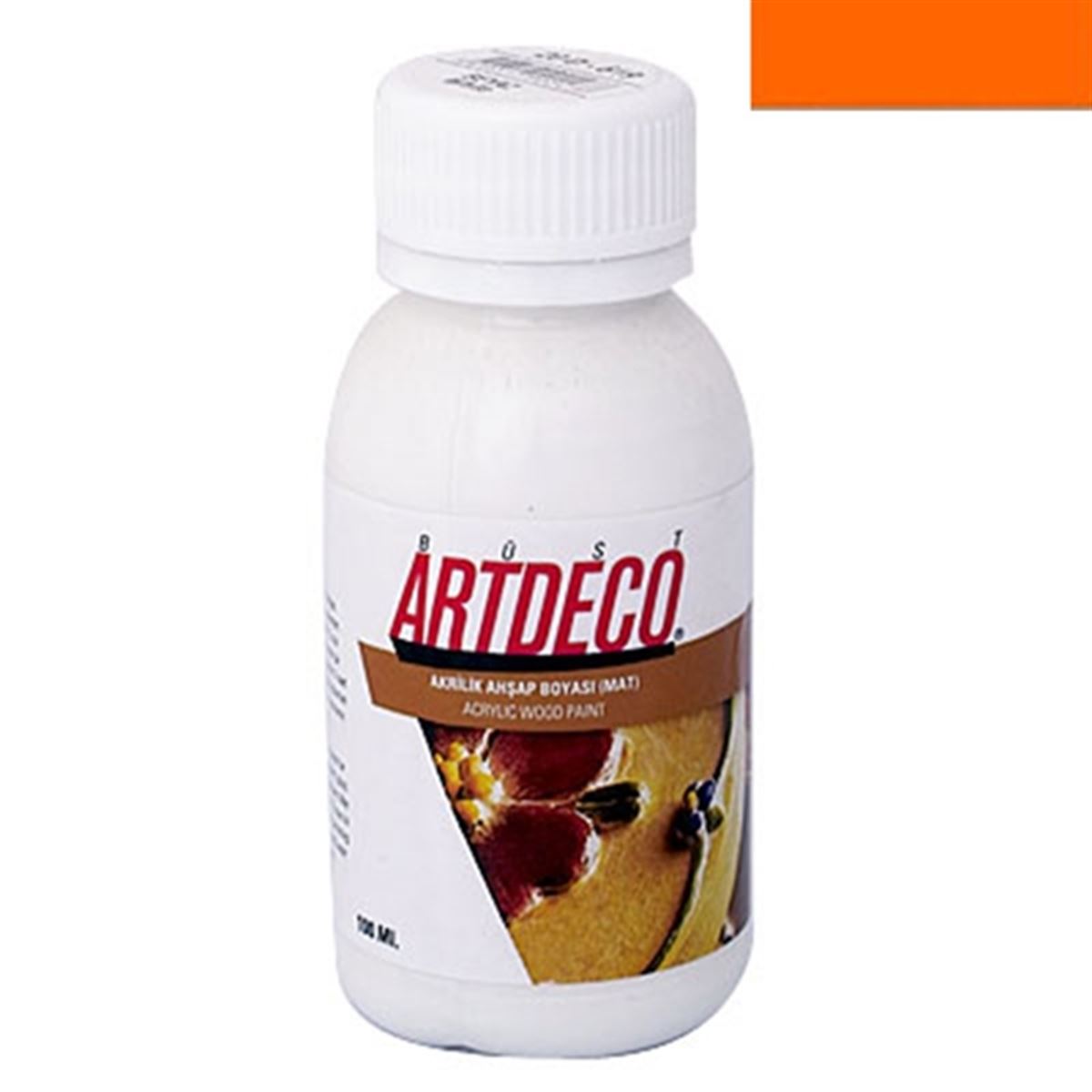 ARTDECO AHŞAP BOYASI 120 ML TURUNCU ŞİŞE Y-020R-603 1