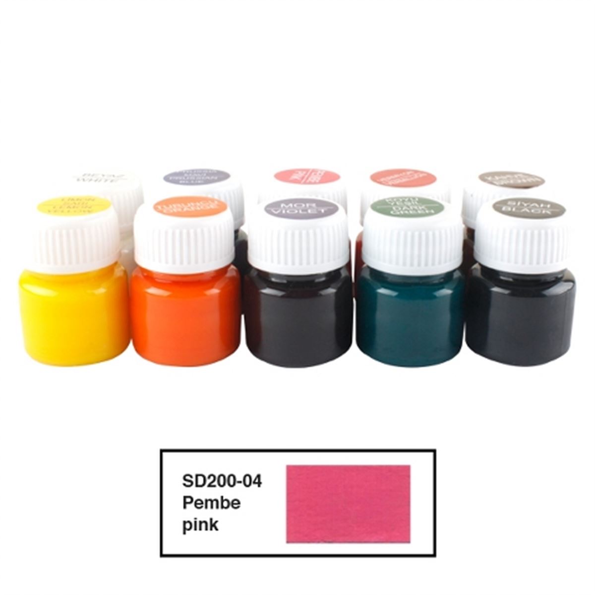 SÜDOR AHŞAP BOYASI ŞİŞE 15 ML PEMBE 12 Lİ 204 1