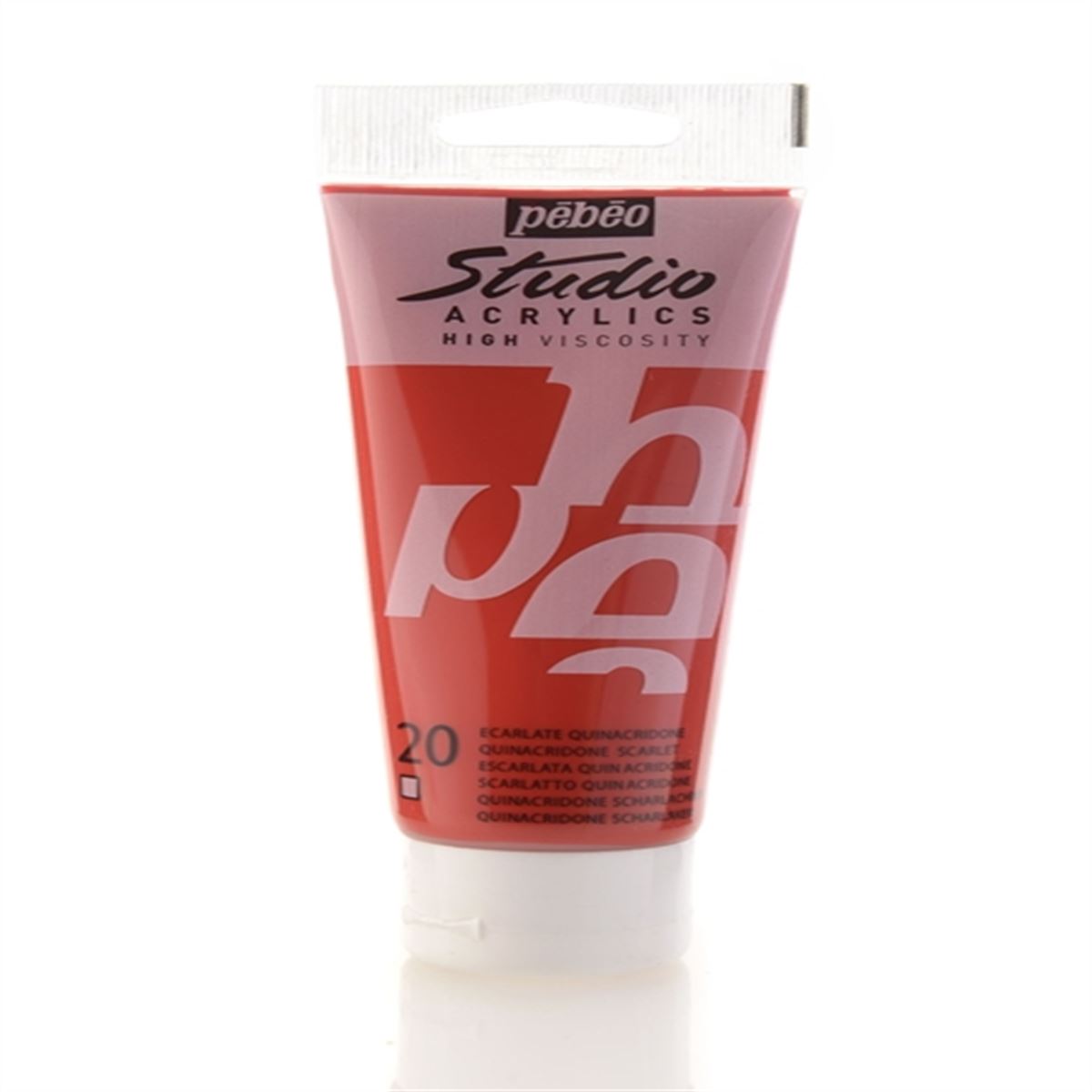 PEBEO AKRİLİK BOYA STUDİO TÜP 100 ML QUİNACRİDONE SCARLET 831-20 1