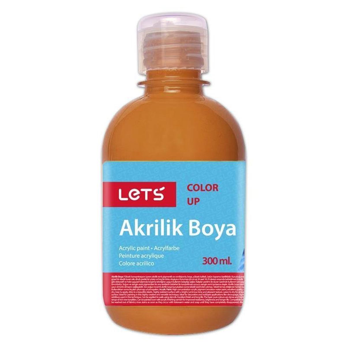 LETS AKRİLİK BOYA 300 ML KAHVE L-5238 1