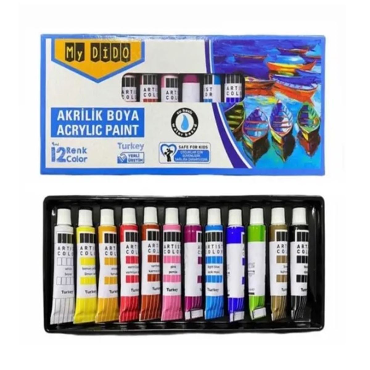 MY DİDO AKRİLİK BOYA TÜP 9 ML 12 RENK MY14 1