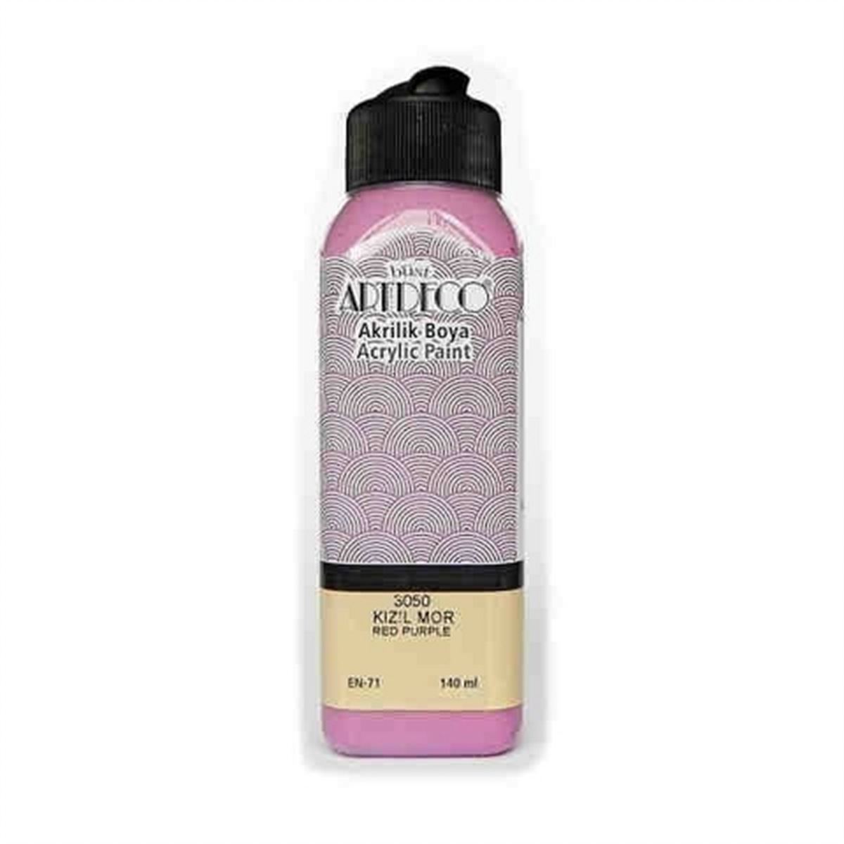 ARTDECO AKRİLİK BOYA 140 ML KIZIL MOR 3050 1