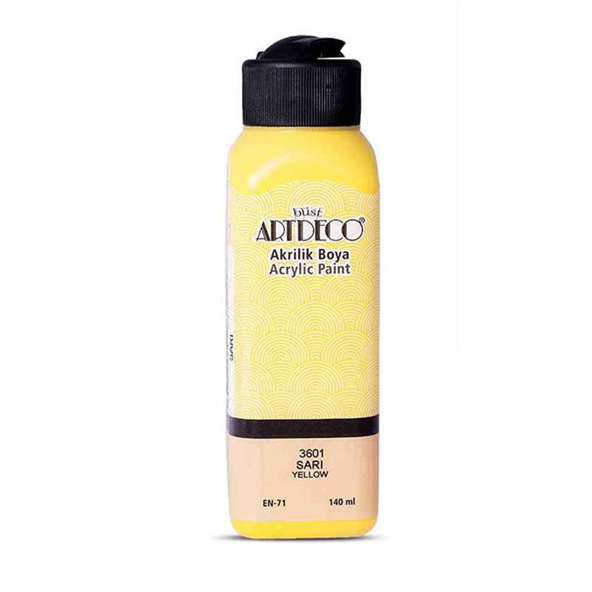 ARTDECO AKRİLİK BOYA 140 ML PASTEL SARI 3801 1