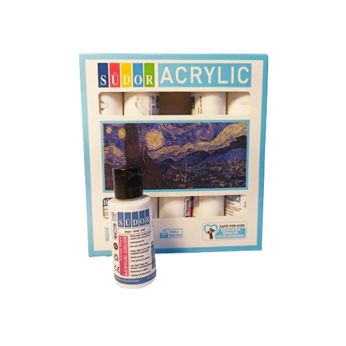 SÜDOR AKRİLİK BOYA 40 ML BEYAZ 10 LU SD100-09 1