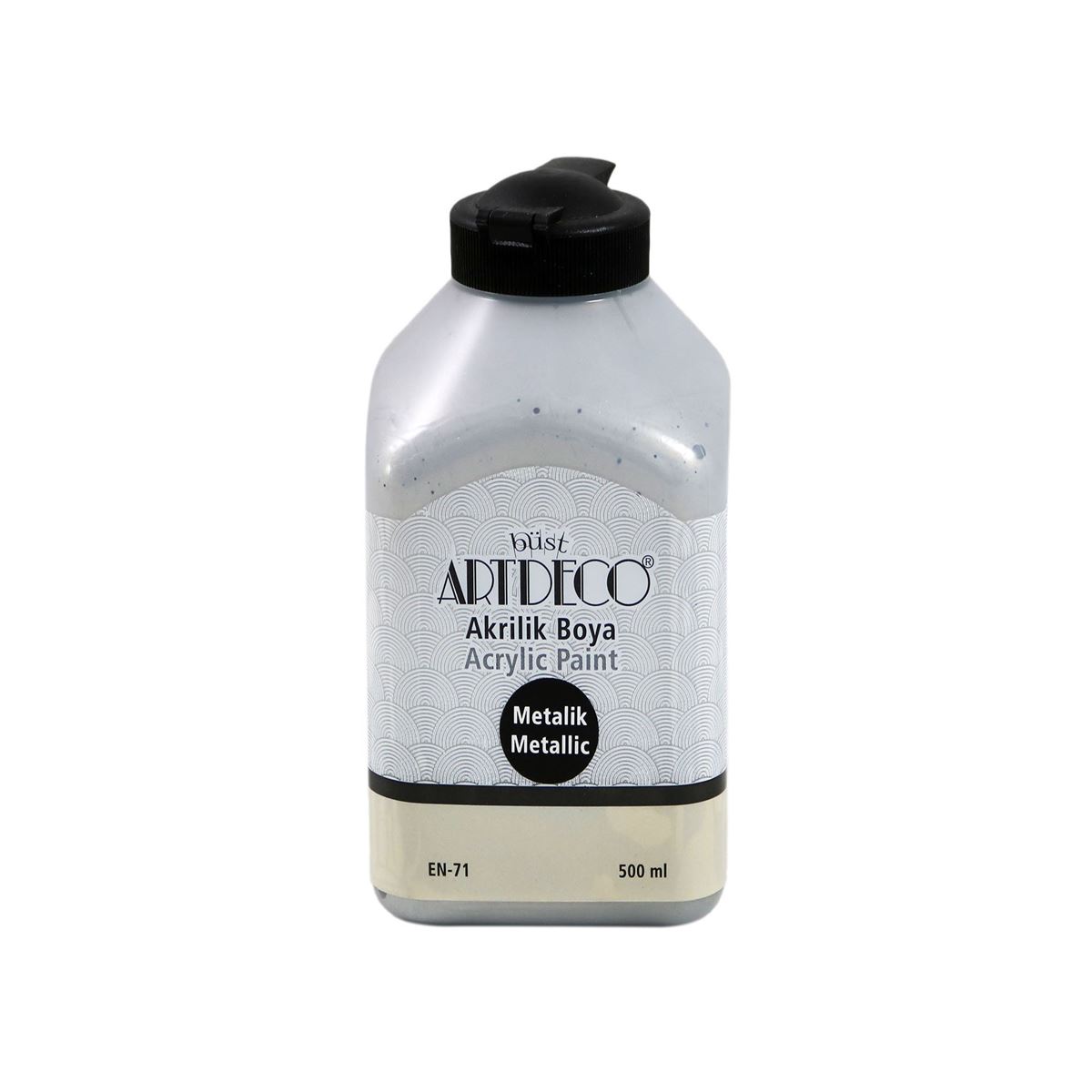 ARTDECO AKRİLİK BOYA 500 ML METALİK GÜMÜŞ 3722 1