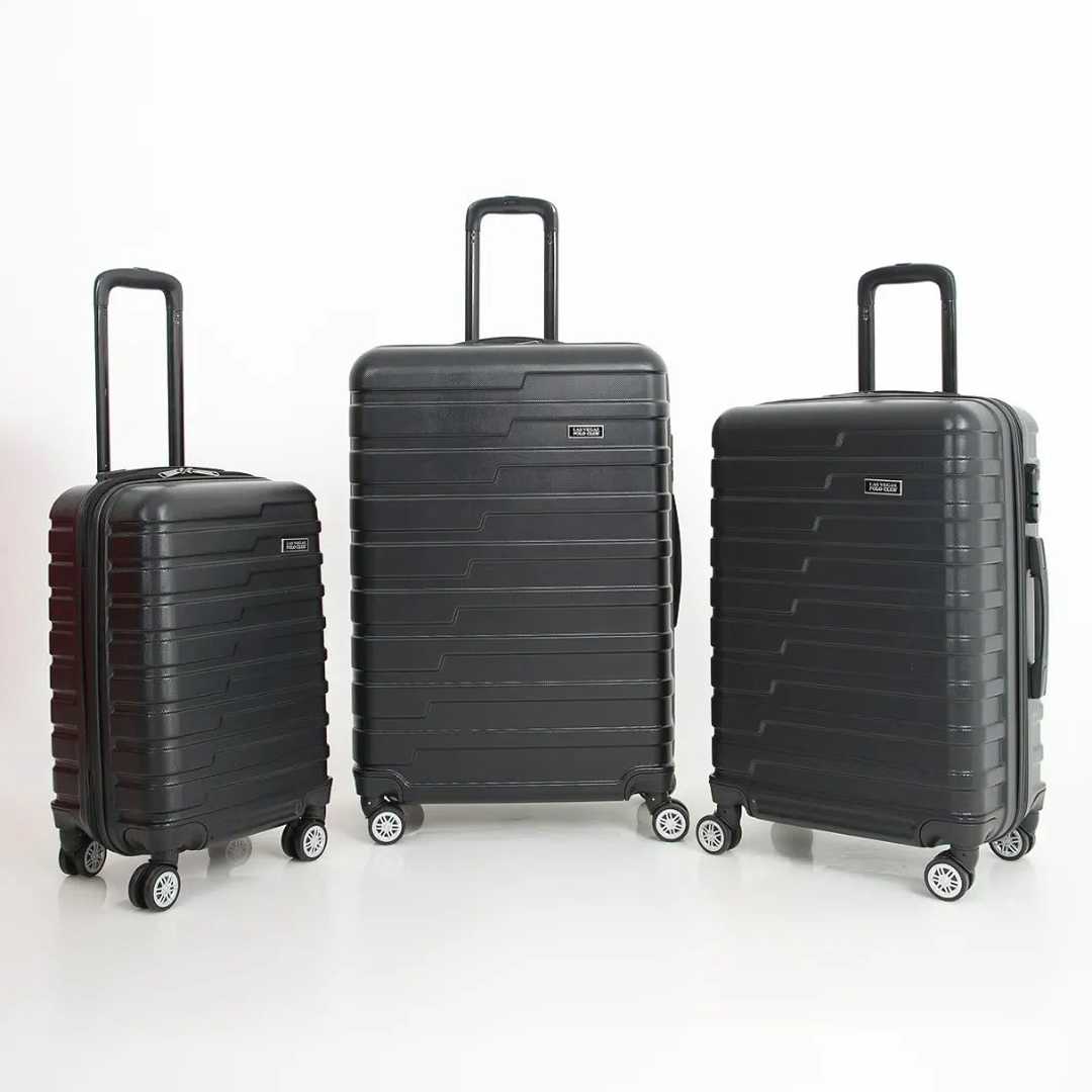 TRAVEL POLO - HUUP VALİZ ABS ANK1021 SİYAH 3 LÜ SET 1
