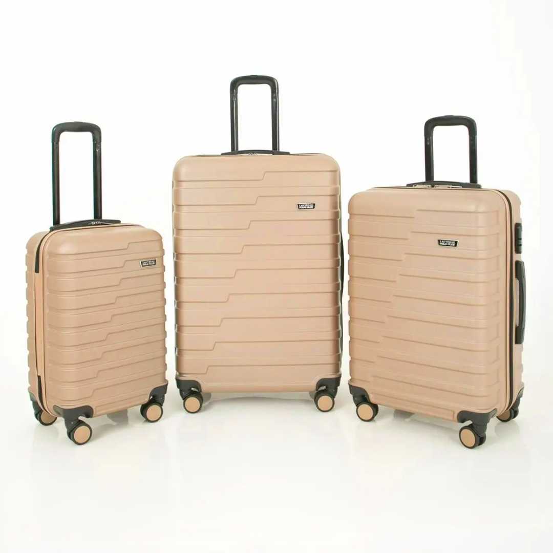 TRAVEL POLO - HUUP VALİZ ABS ANK1021 GOLD 3 LÜ SET 1